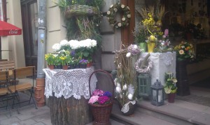 Bilden är tagen i Krakows gamla stan påsken 2011